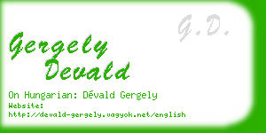 gergely devald business card