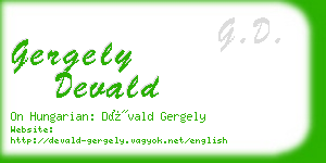 gergely devald business card